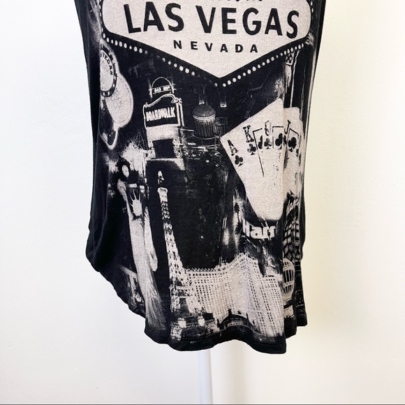 Banana Expression Las Vegas Graphic Muscle Tee Tank Semi Sheer Size Medium - Picture 5 of 16